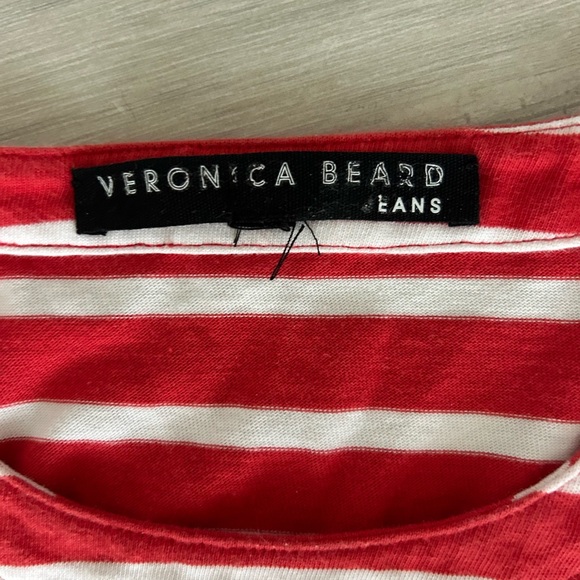 Veronica Beard Jeans Red Striped Dress - Picture 5 of 6